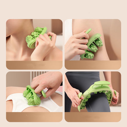 Multifunctional Manual Round Massager Roller Fitness Waist Buttocks Muscles Leg Gripper Stovepipe Thigh Removable Massage Gym Tool Beauty Health